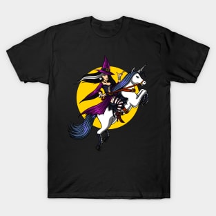 Witch Riding A Unicorn T-Shirt